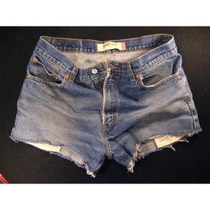 LEVIS 517 CUTOFF JEANS SHORTS Cut Off W 34 MEASURED Daisy Dukes HIGH WAISTED